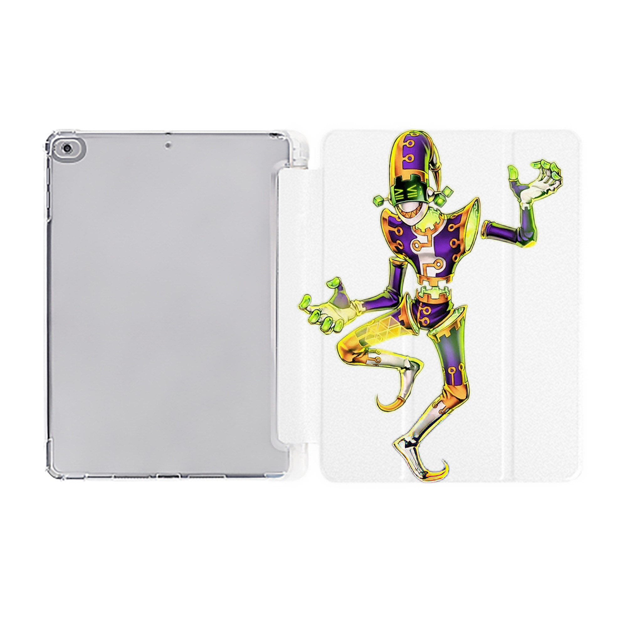 （画像用） 遊☆戯☆王 Yu-Gi-Oh! IPad ケース ペン収納付き 三つ折りスタンド PUレザー×シリコン 対応機種9.5/10.5/10.9インチ